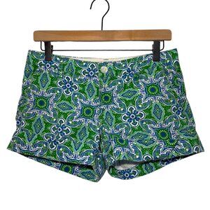 Old Navy Green and Blue Patterned Women's Shorts Size 2